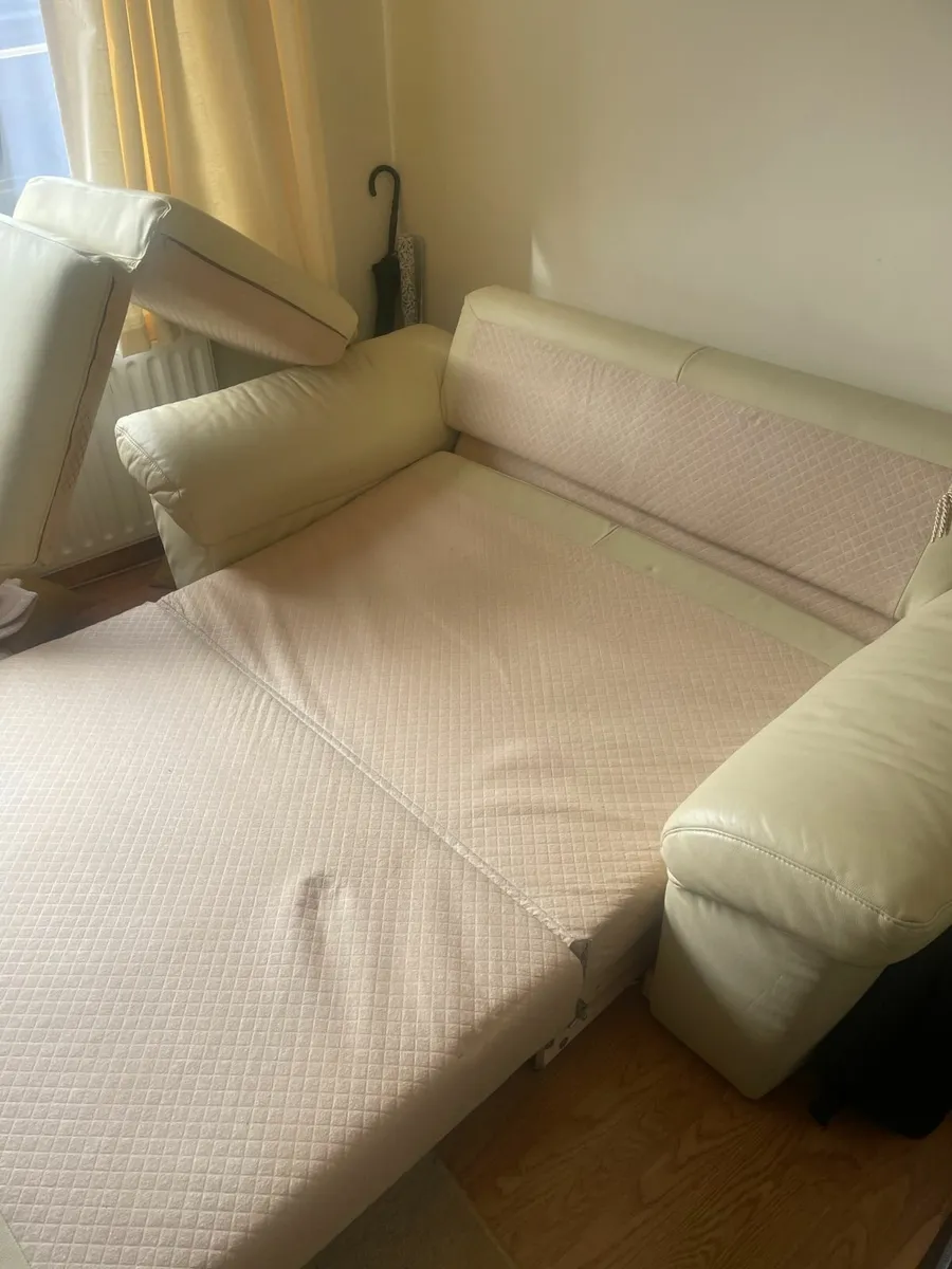 Leather sofa Bed - Image 3