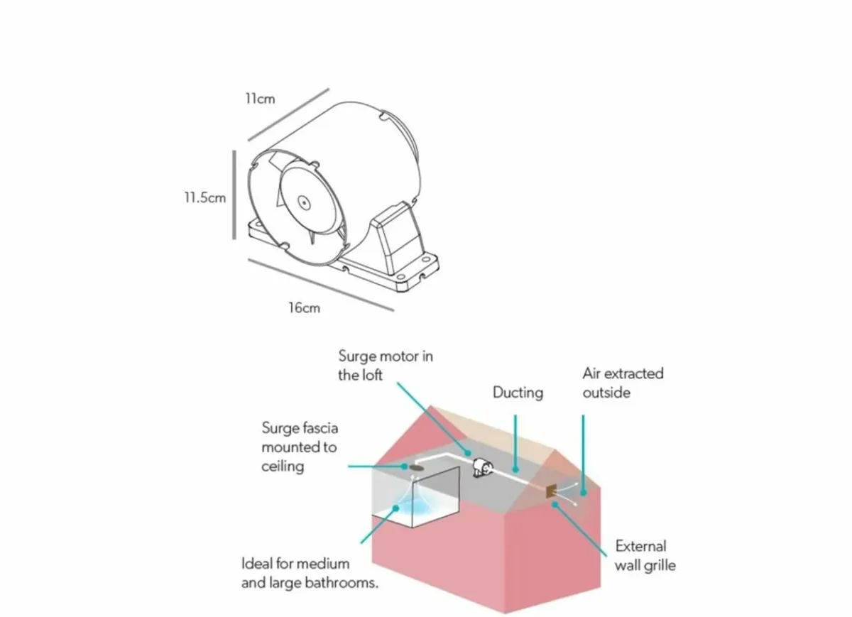 Bathshack - "Surge" Extractor Fan Non-Illuminated - Image 2