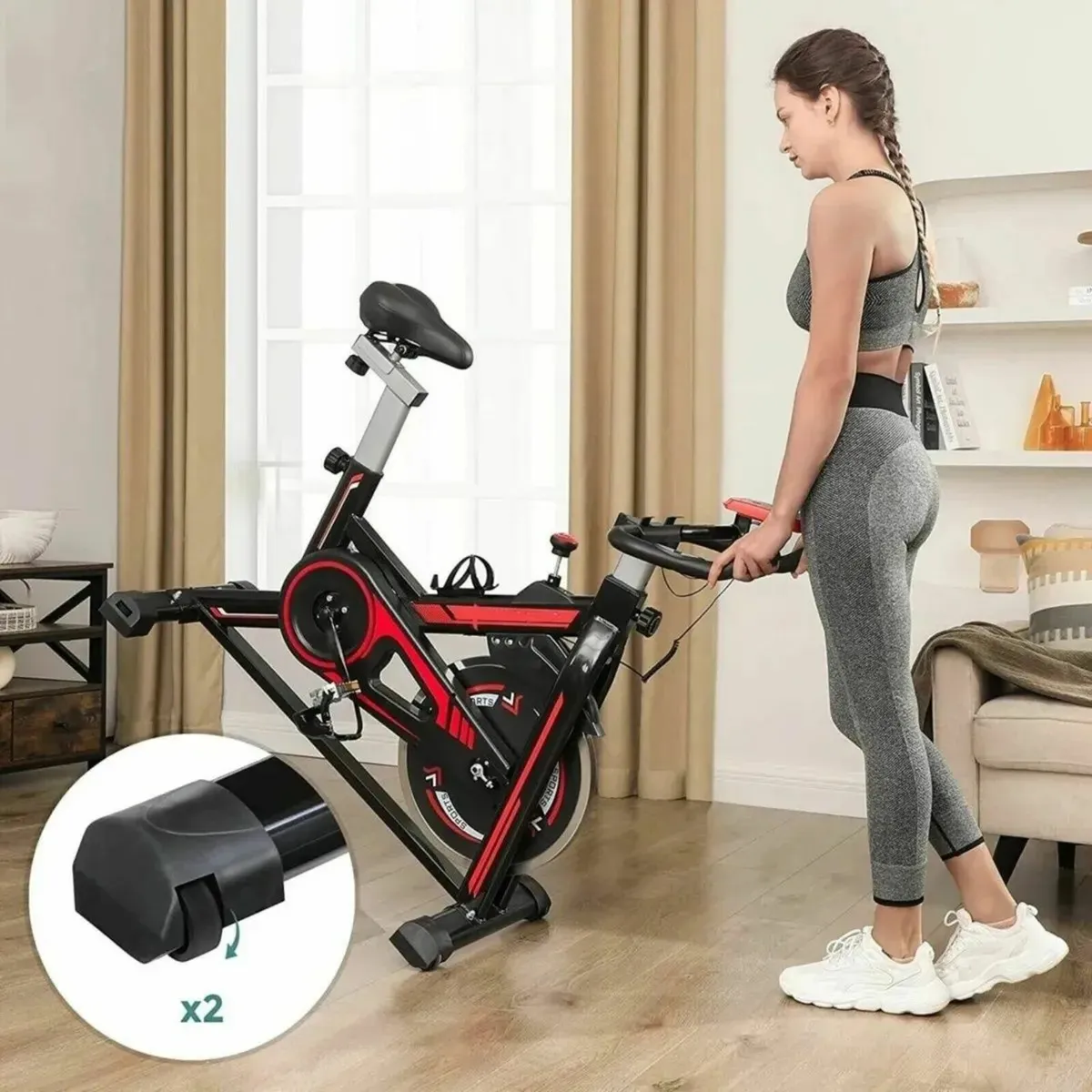 Exercise Bike Custom Home Workout Adjustable - Image 3