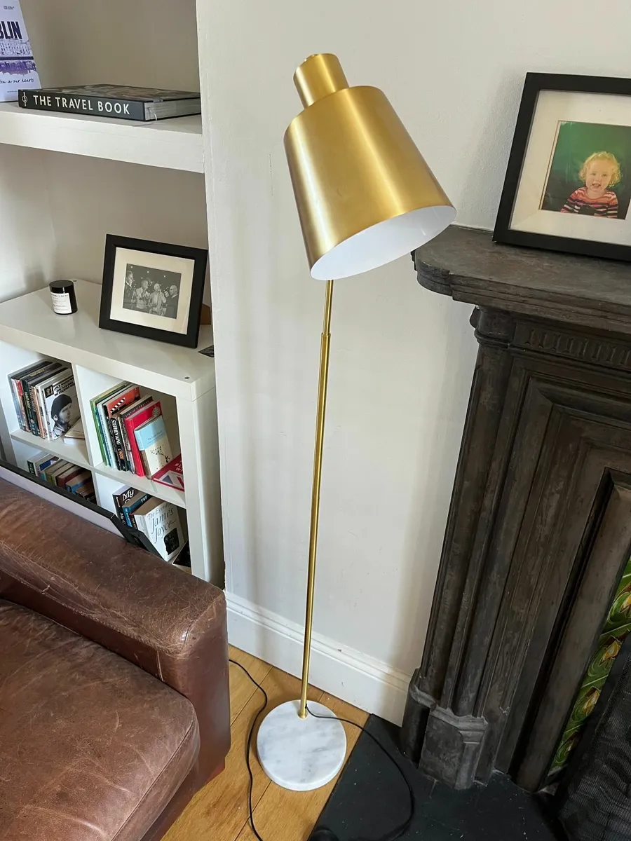 Dunnes Home Brass & Marble Floor Lamp