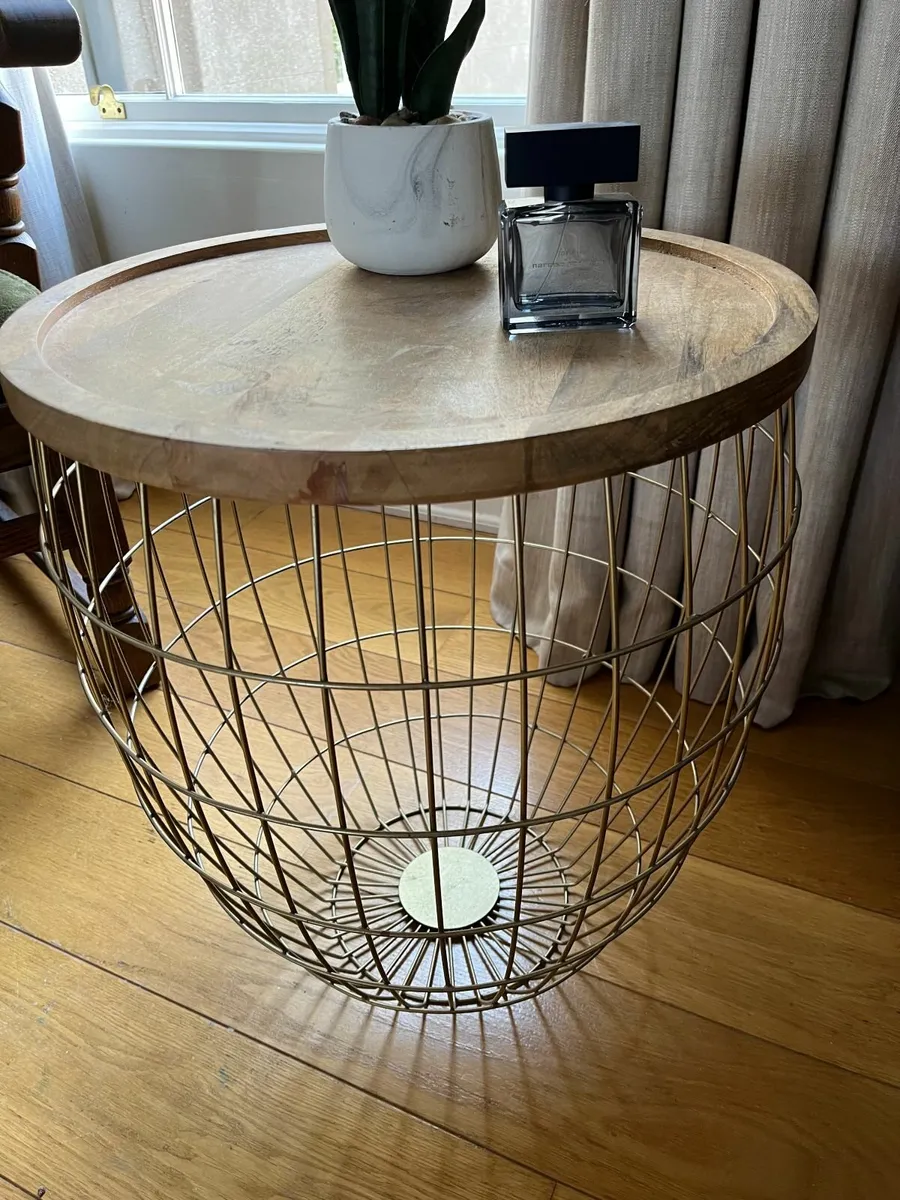Dunnes Stores Wooden Storage Table - Image 1