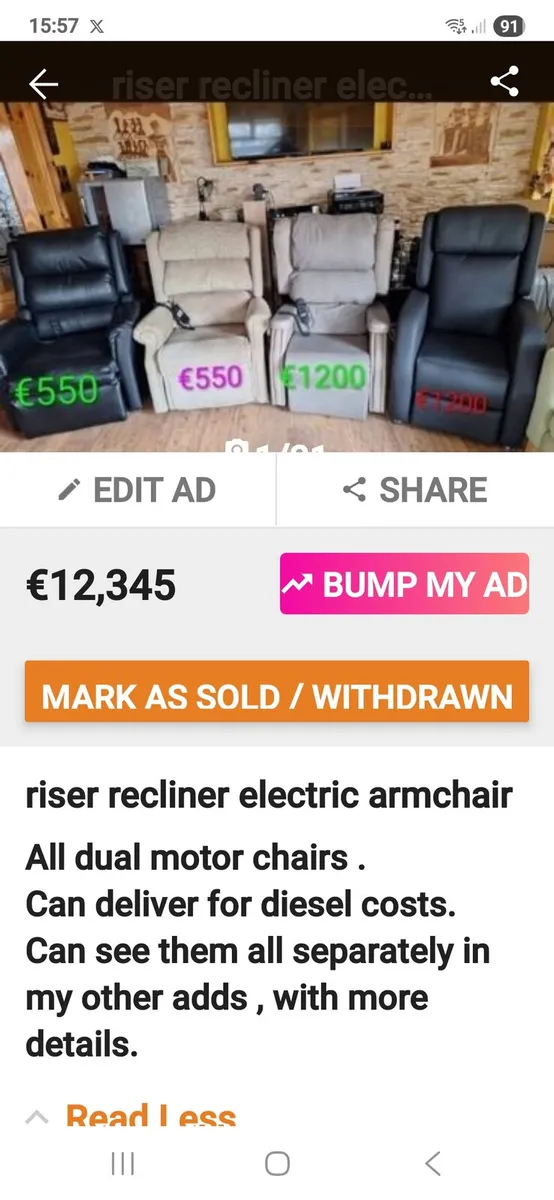 Riser recliner electric armchairs - Image 2