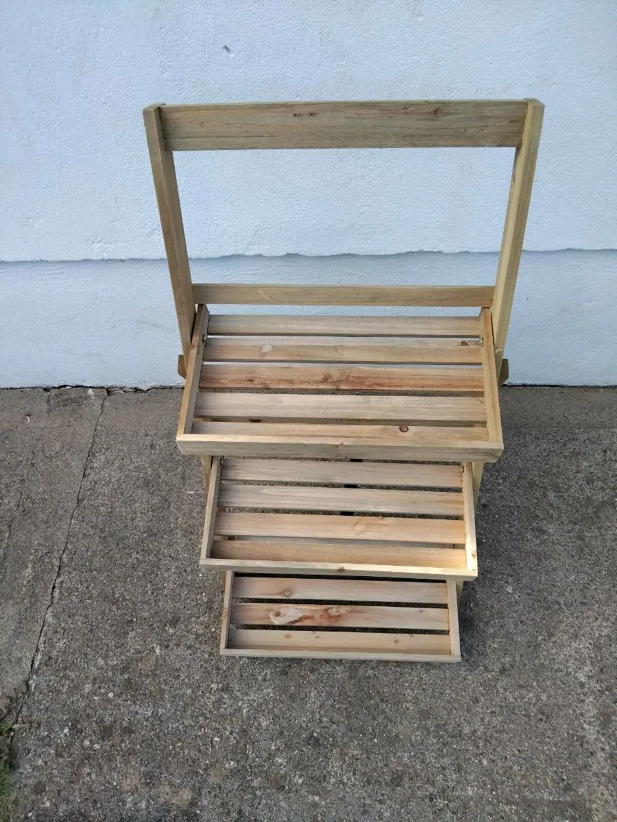 Wooden Step Planter - Image 1