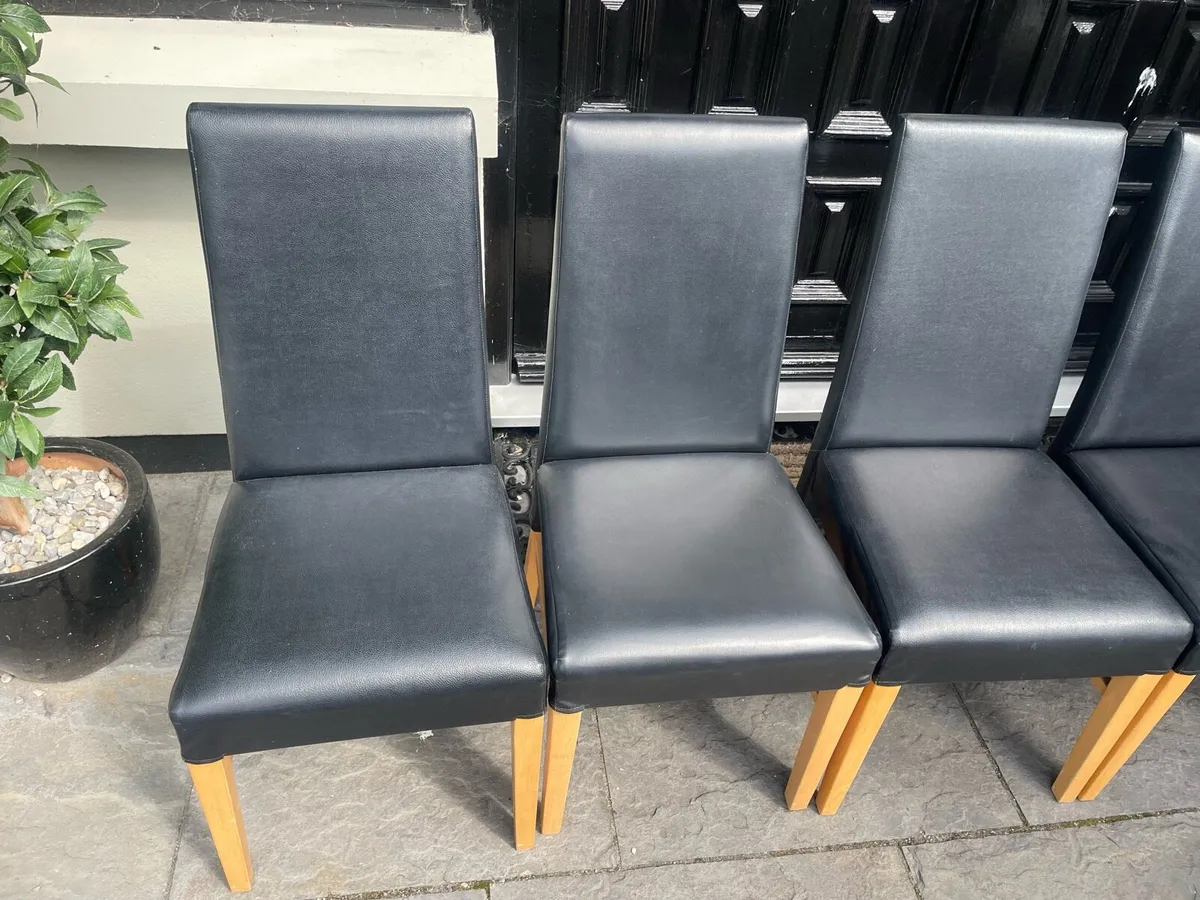 6 x Exquisite Leather Kitchen Dining Chairs - Image 2