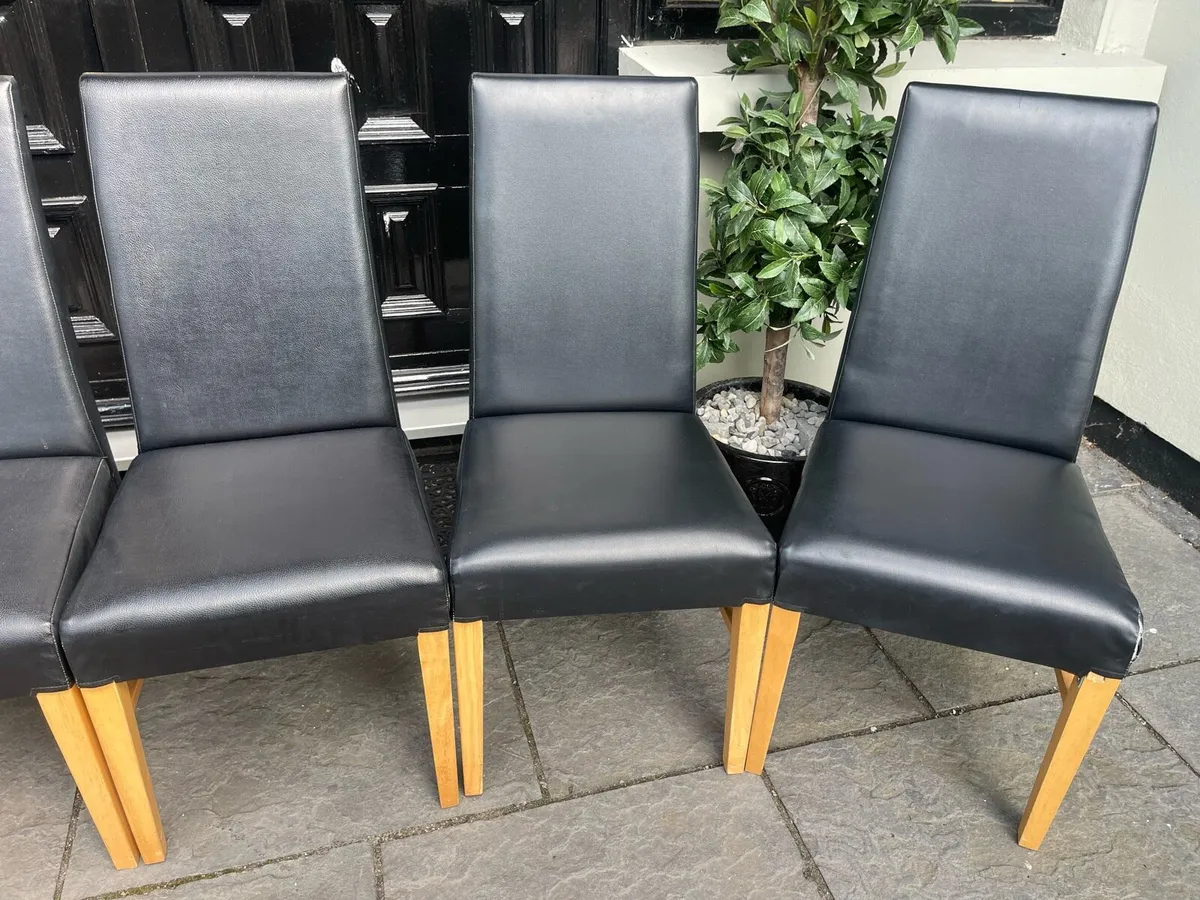 6 x Exquisite Leather Kitchen Dining Chairs - Image 3