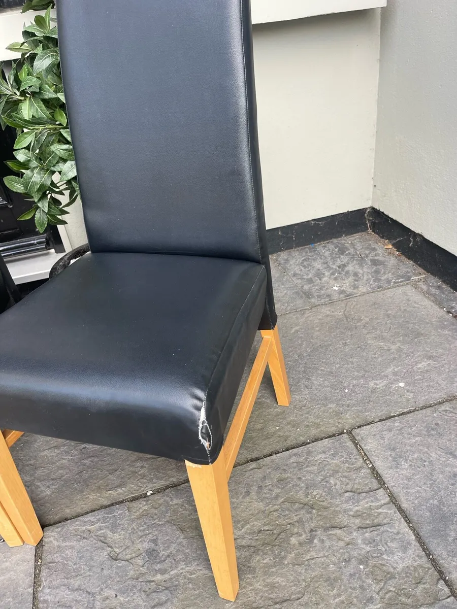 6 x Exquisite Leather Kitchen Dining Chairs - Image 4
