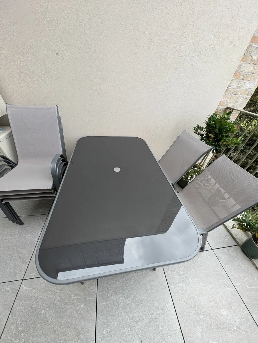 Garden dining table and chairs - Image 2