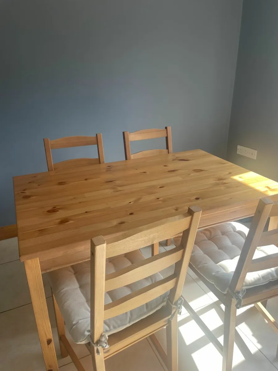 Ikea Hagnernas table and four chairs - Image 1