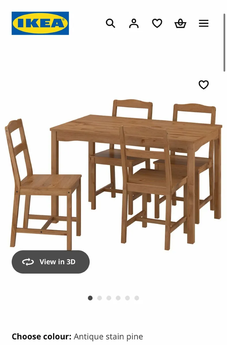 Ikea Hagnernas table and four chairs - Image 2