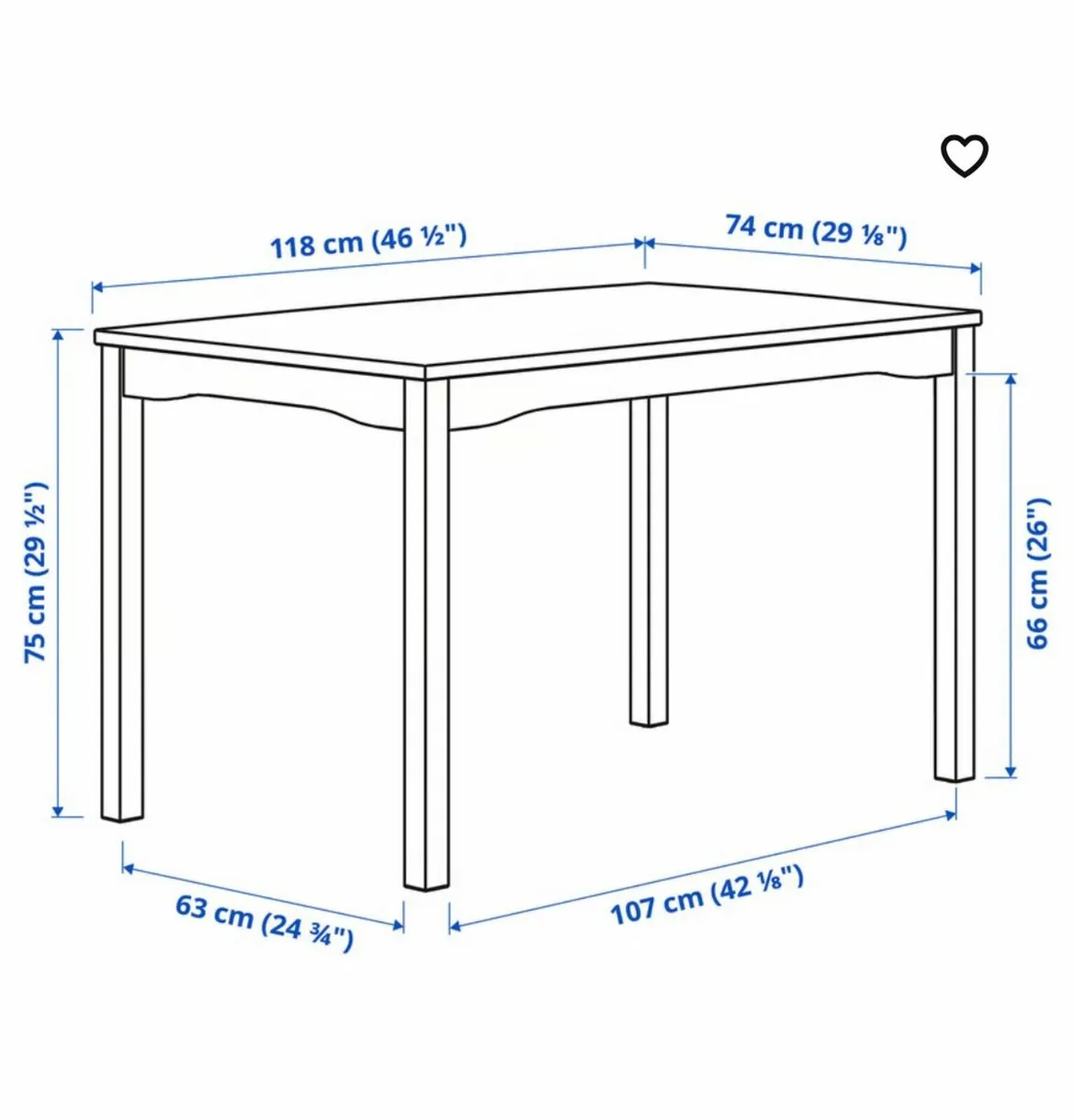 Ikea Hagnernas table and four chairs - Image 3