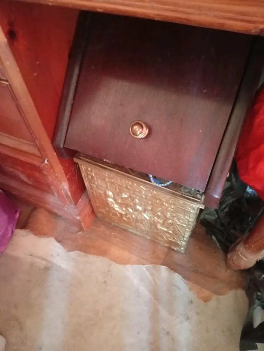 Vintage wooden coal box.