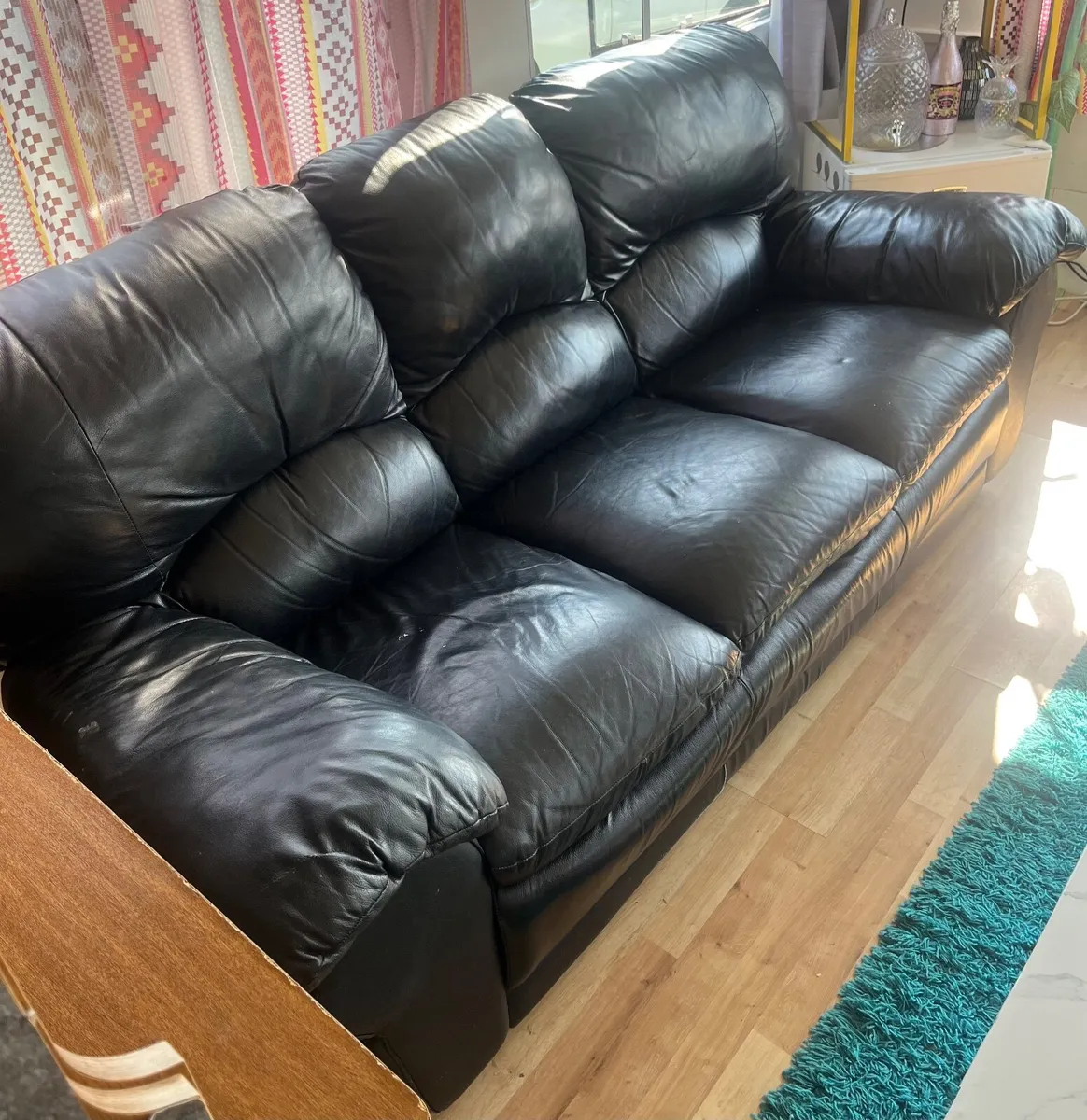 3 + 2 seater Leather couch - Image 2