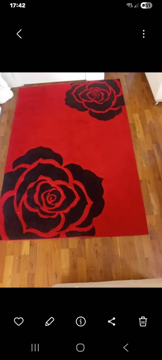 Large red and black  rug