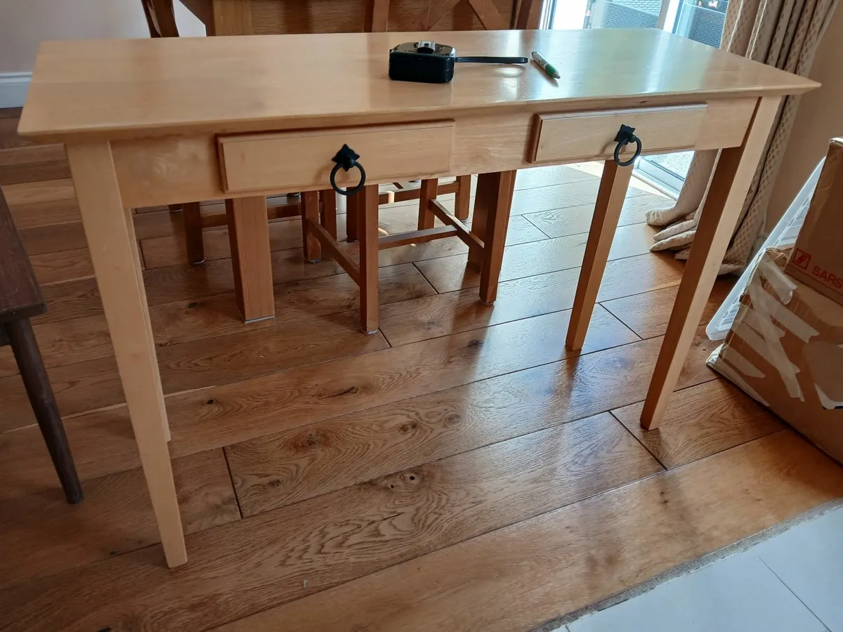 FREE Pine Console Table & old hardwood nest table - Image 1