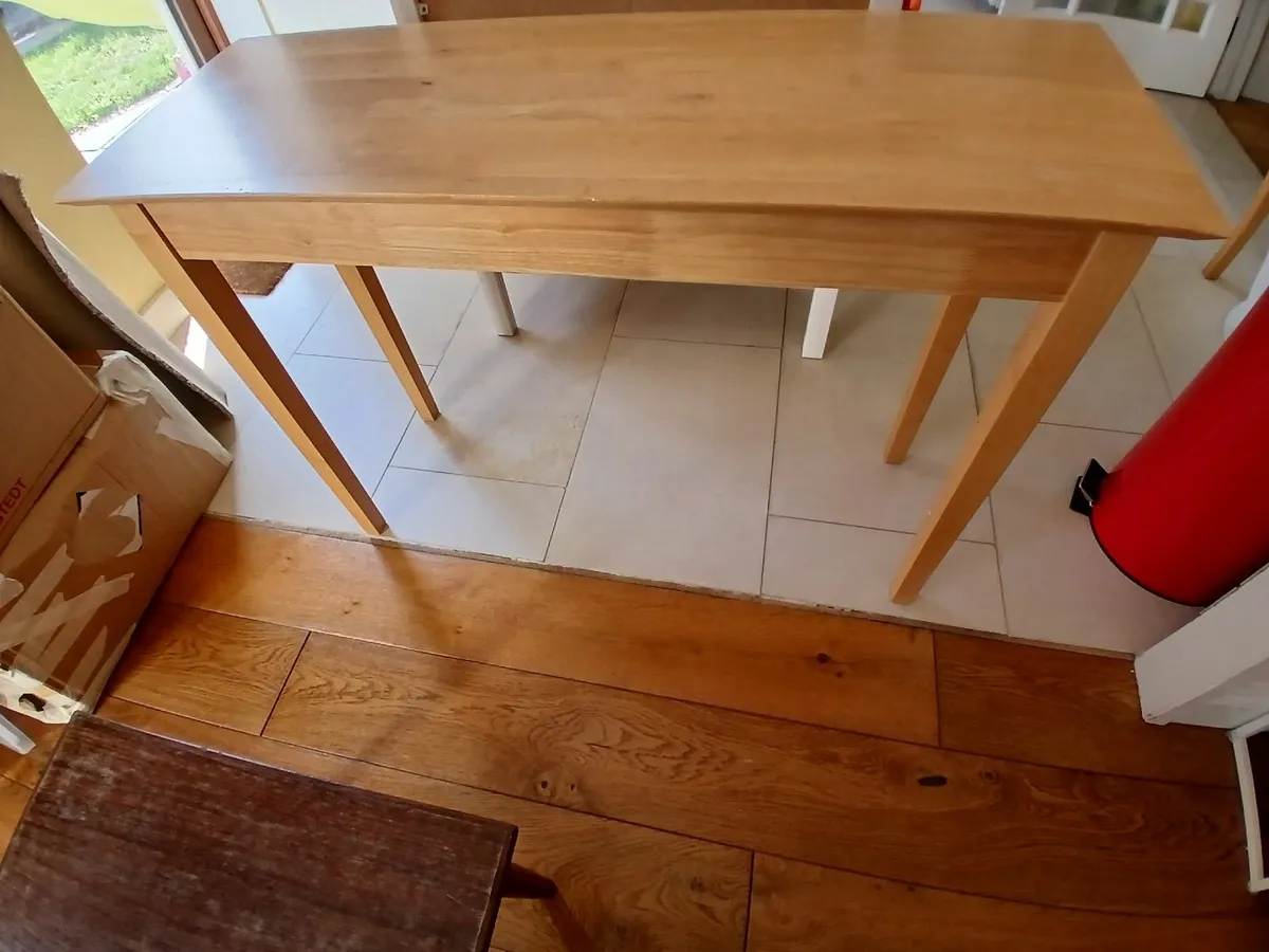 FREE Pine Console Table & old hardwood nest table - Image 2
