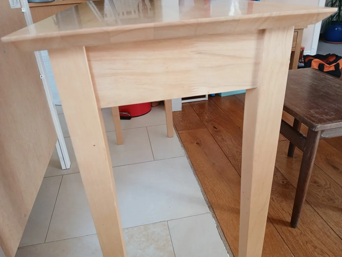 FREE Pine Console Table & old hardwood nest table - Image 4