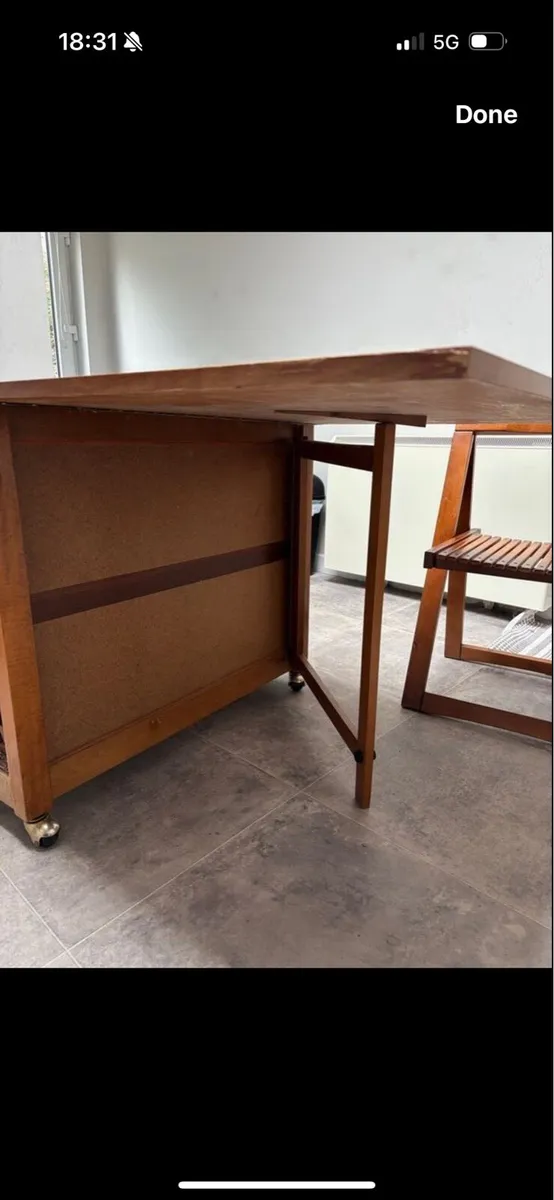 Vintage drop leaf table - Image 4