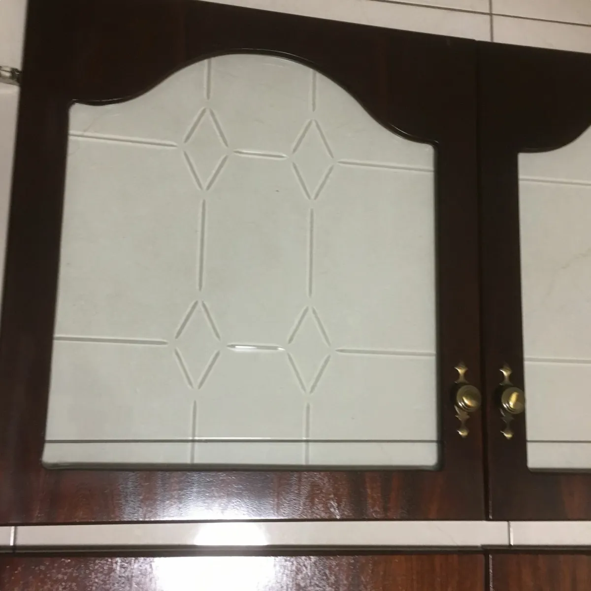 4 Glass Display & 4 Panel Solid Cabinet Doors - Image 3