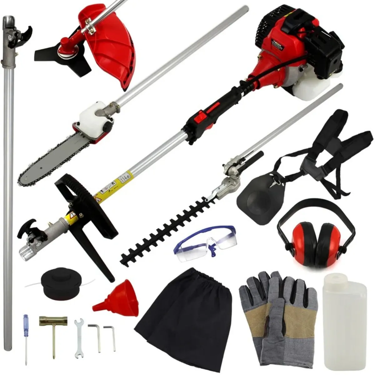 T-Mech 5 in 1 52cc Petrol Garden Cutter Multi Tool - Image 1