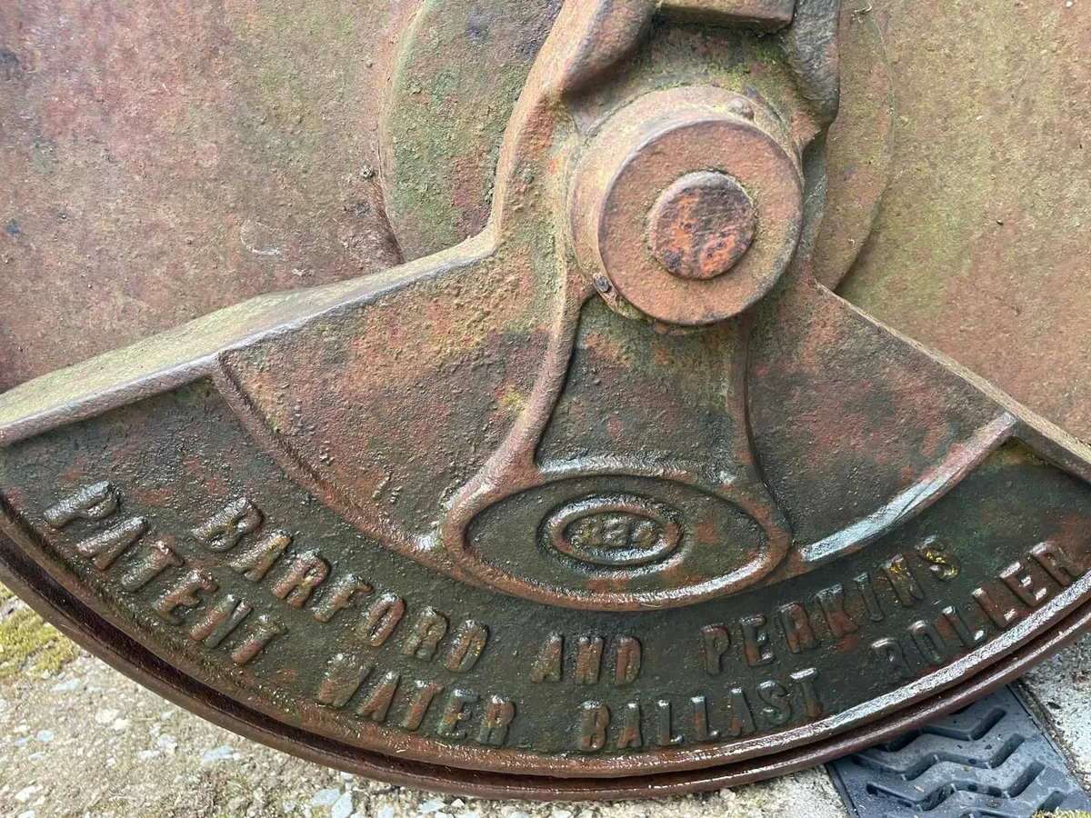 antique  water ballast lawn roller - Image 3