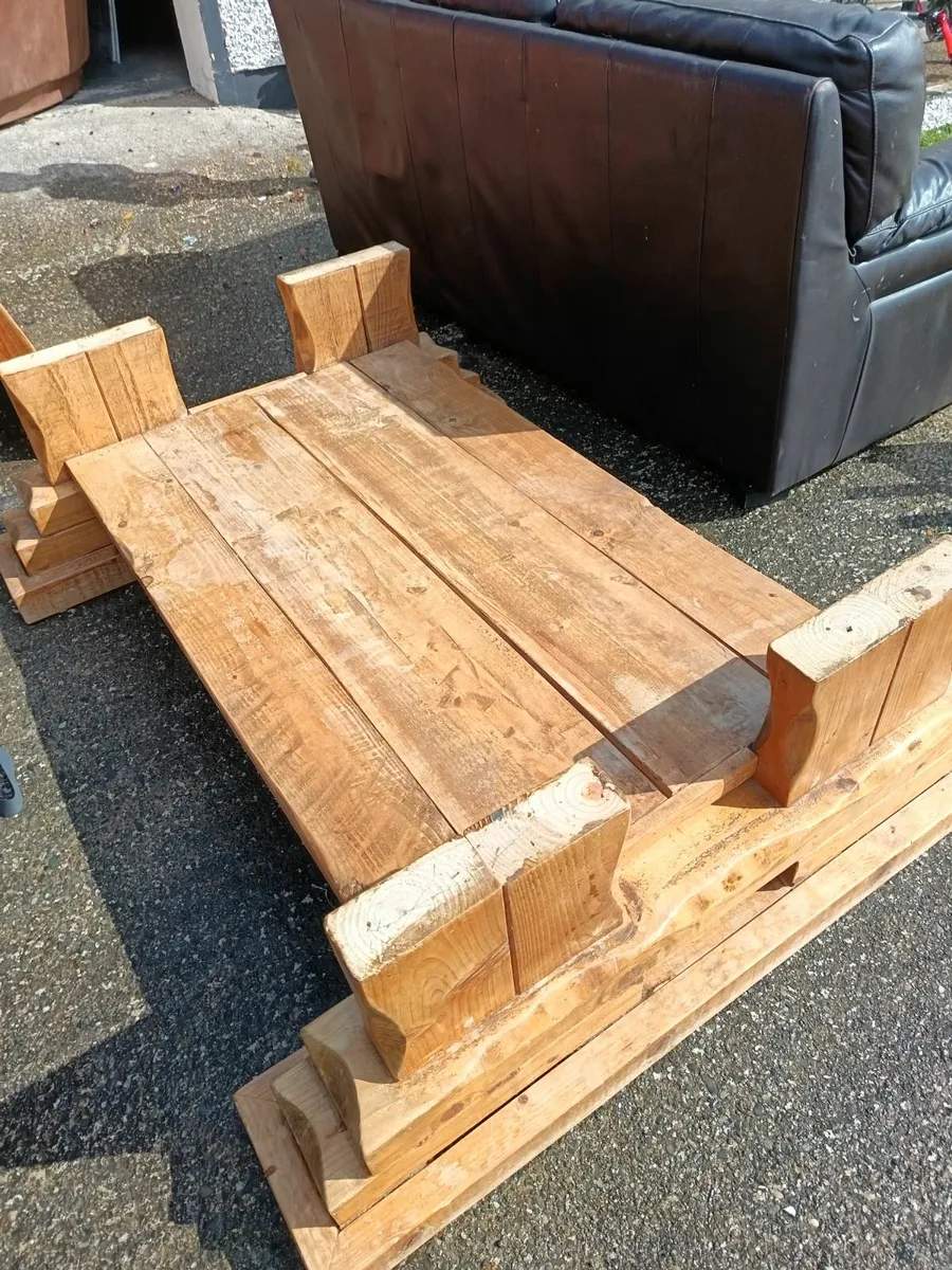 One of a kind hand made coffee table - Image 2