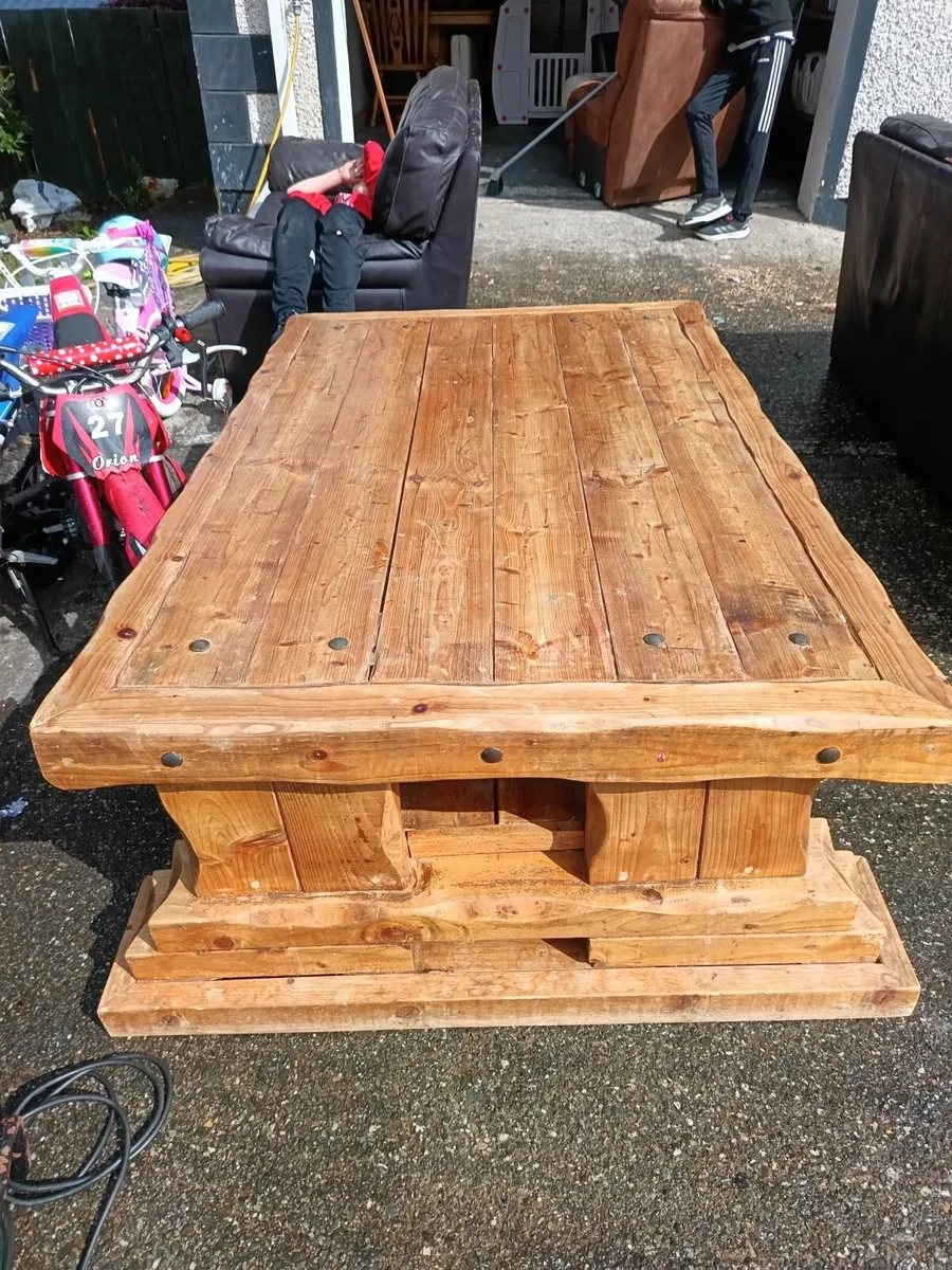 One of a kind hand made coffee table - Image 3