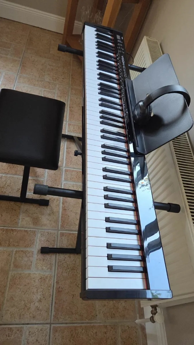 Keyboard with Headphones,  Stand and Stool - Image 2