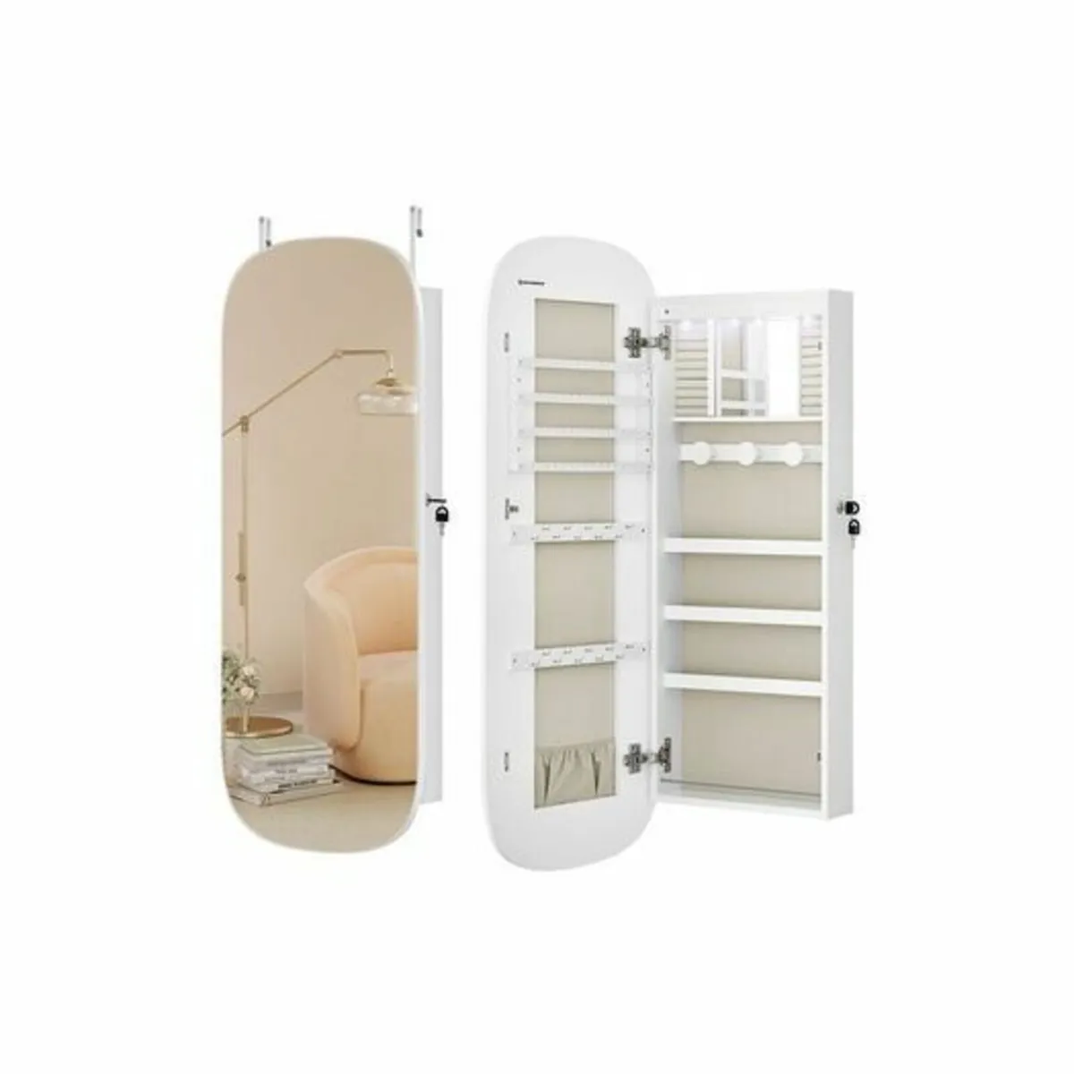 Wall Cabinet with Mirror curved corners - Image 1
