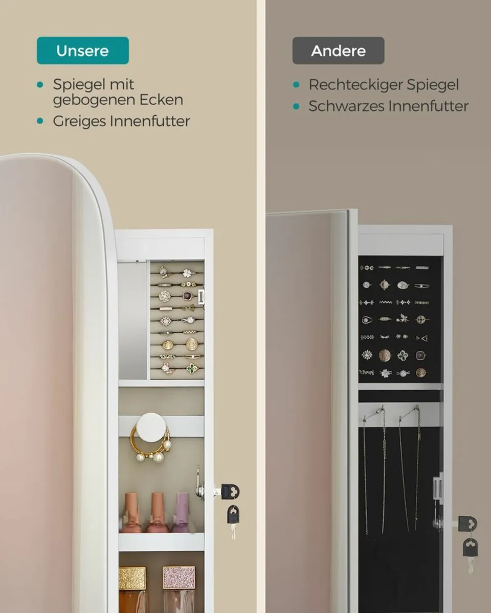 Wall Cabinet with Mirror curved corners - Image 3