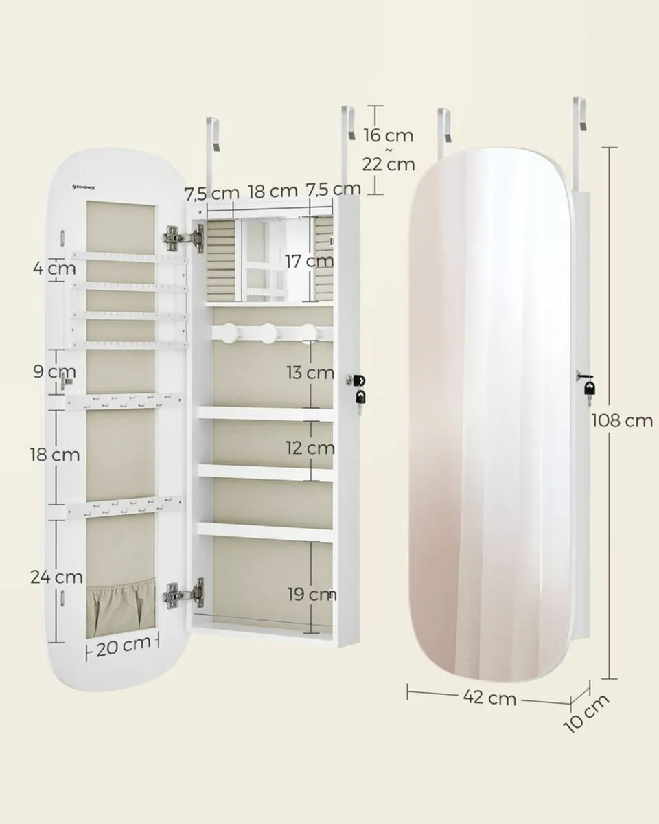 Wall Cabinet with Mirror curved corners - Image 4