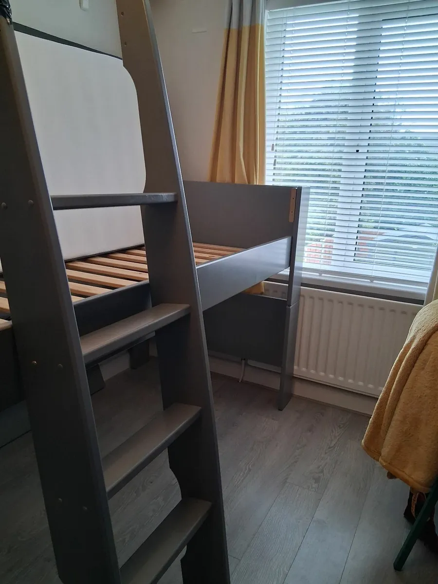 Bunk bed Hoppekids SFK High Bed 90x200 cm, grey - Image 1