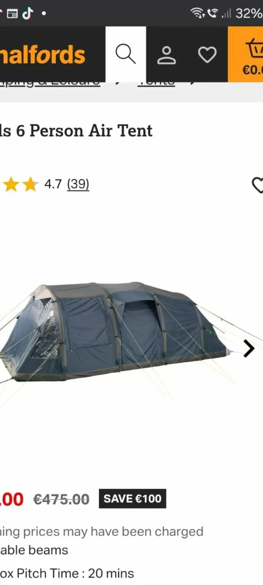 6 man air tent - Image 1