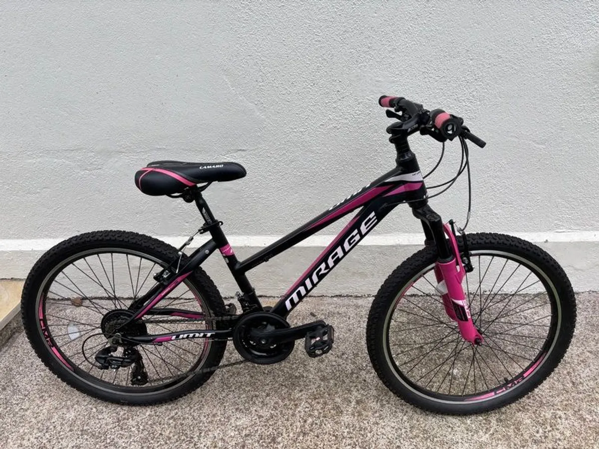 Girls Mountain Bike (Black/Pink) - Image 1