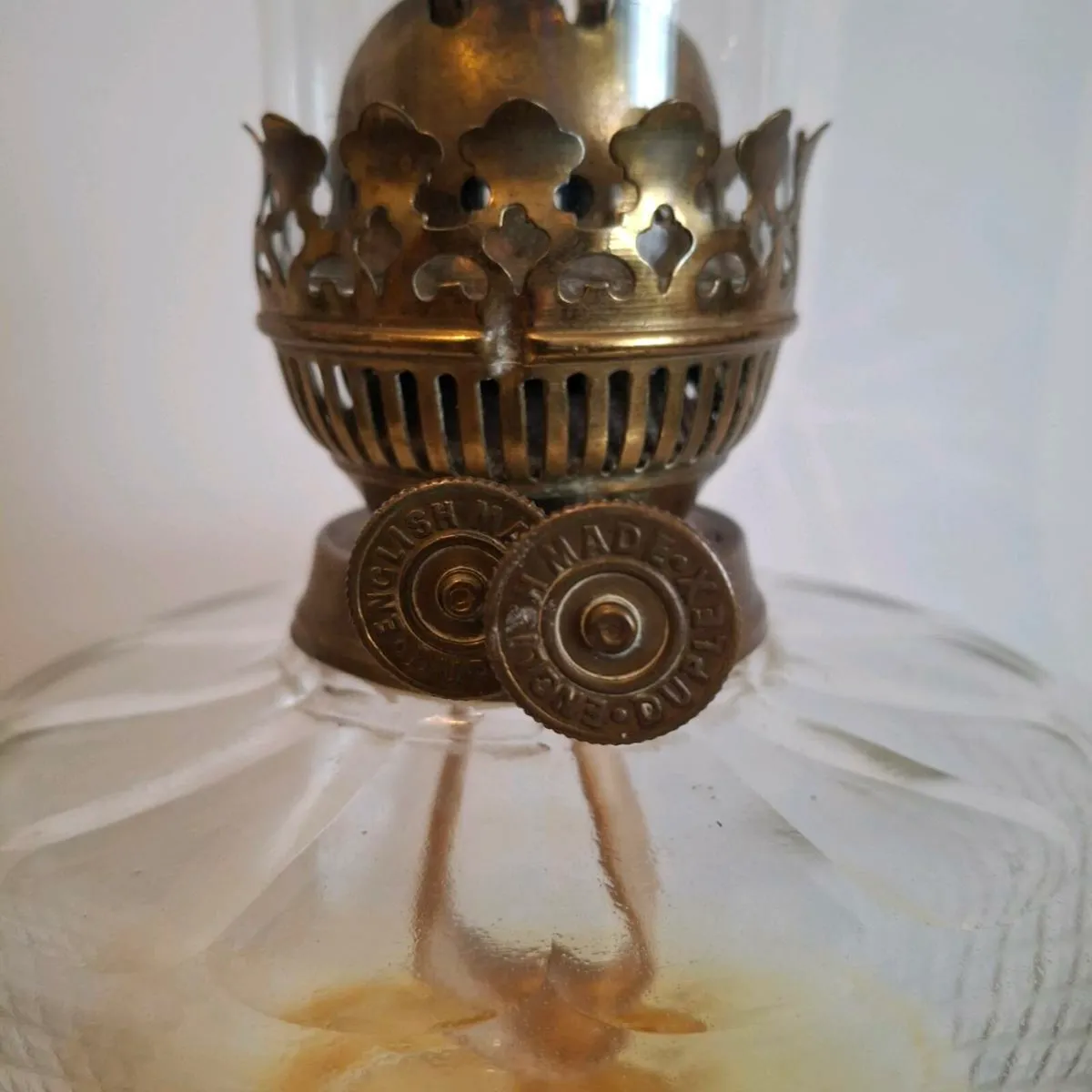 Cast Iron & Glass Duplex Oil Lamp - Image 3