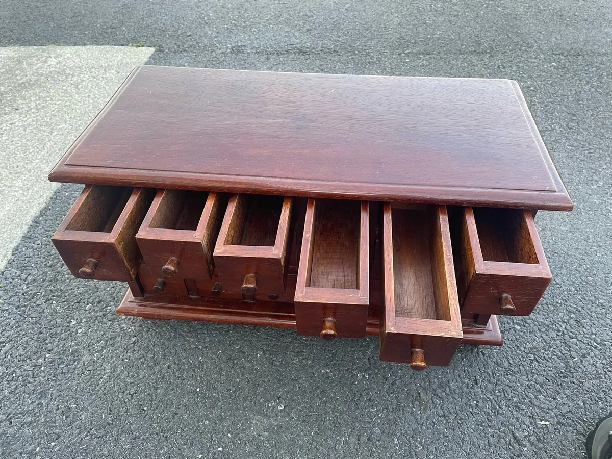 Vintage Wooden Apothecary Cabinet - Image 1
