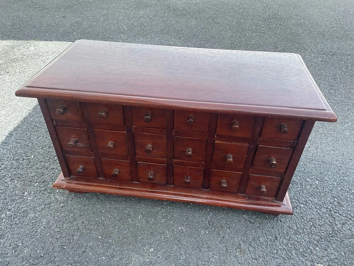 Vintage Wooden Apothecary Cabinet - Image 3