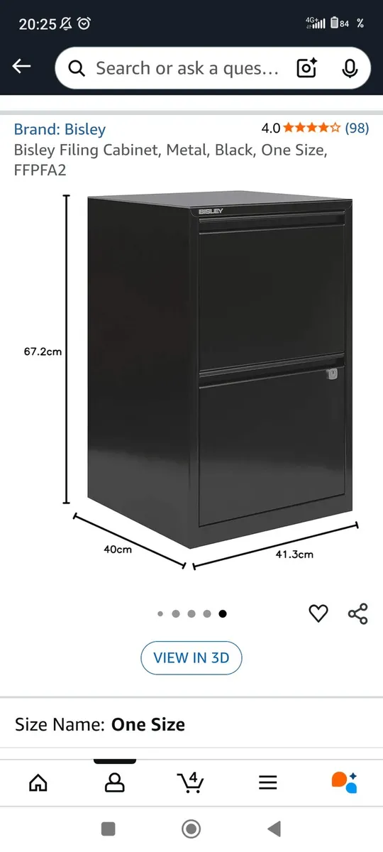 Metal Compact Filing Cabinet - Image 2