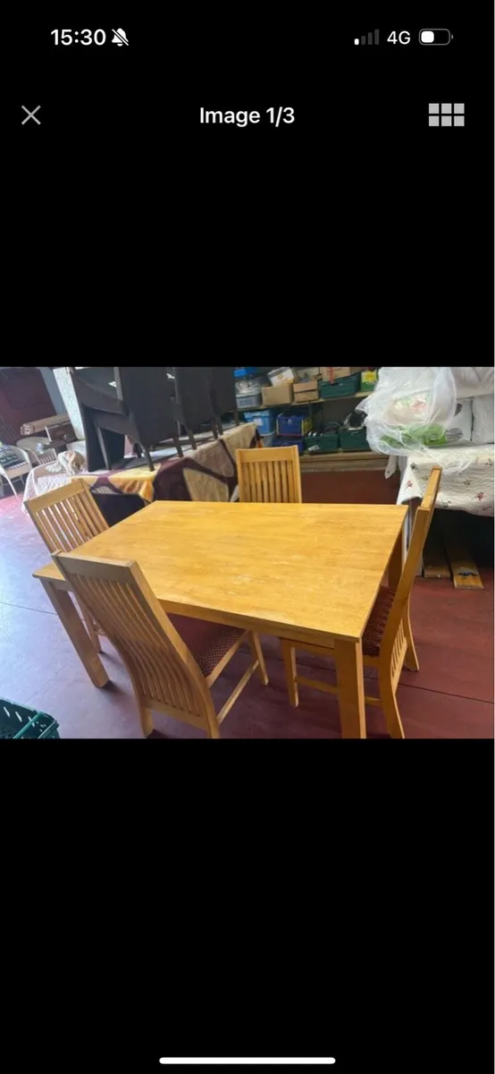 Kitchen table and 4 chairs - Image 1
