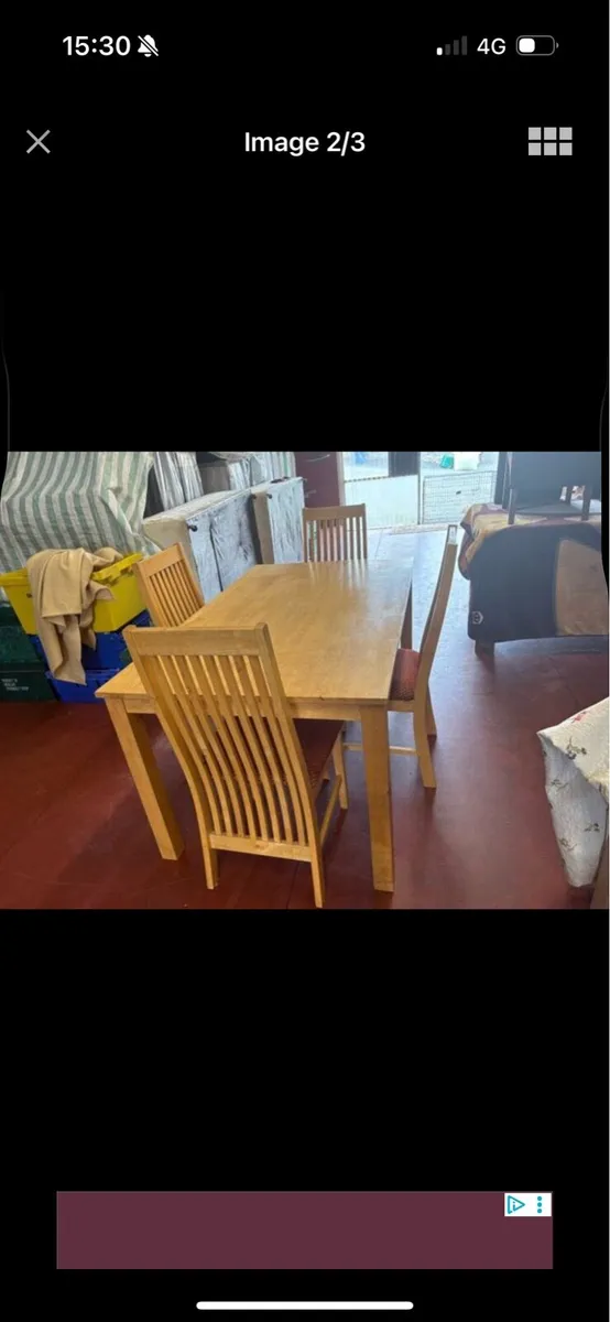 Kitchen table and 4 chairs - Image 2