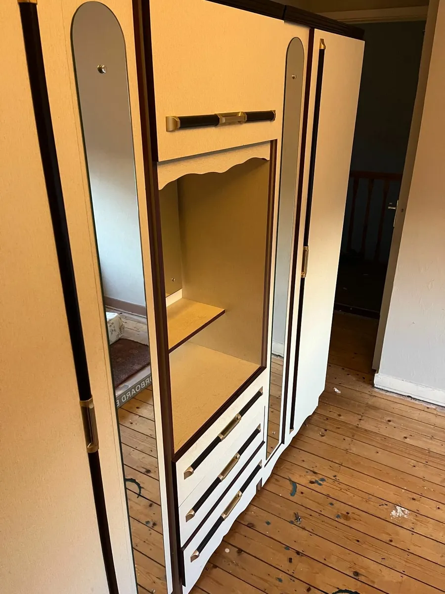 wardrobe and dresser unit with mirror - Image 1