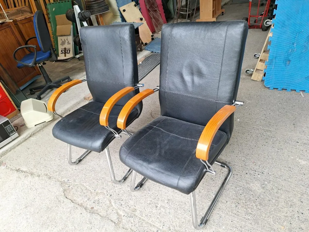 Pair of Office Cantilever Chairs (DELIVERY) - Image 1