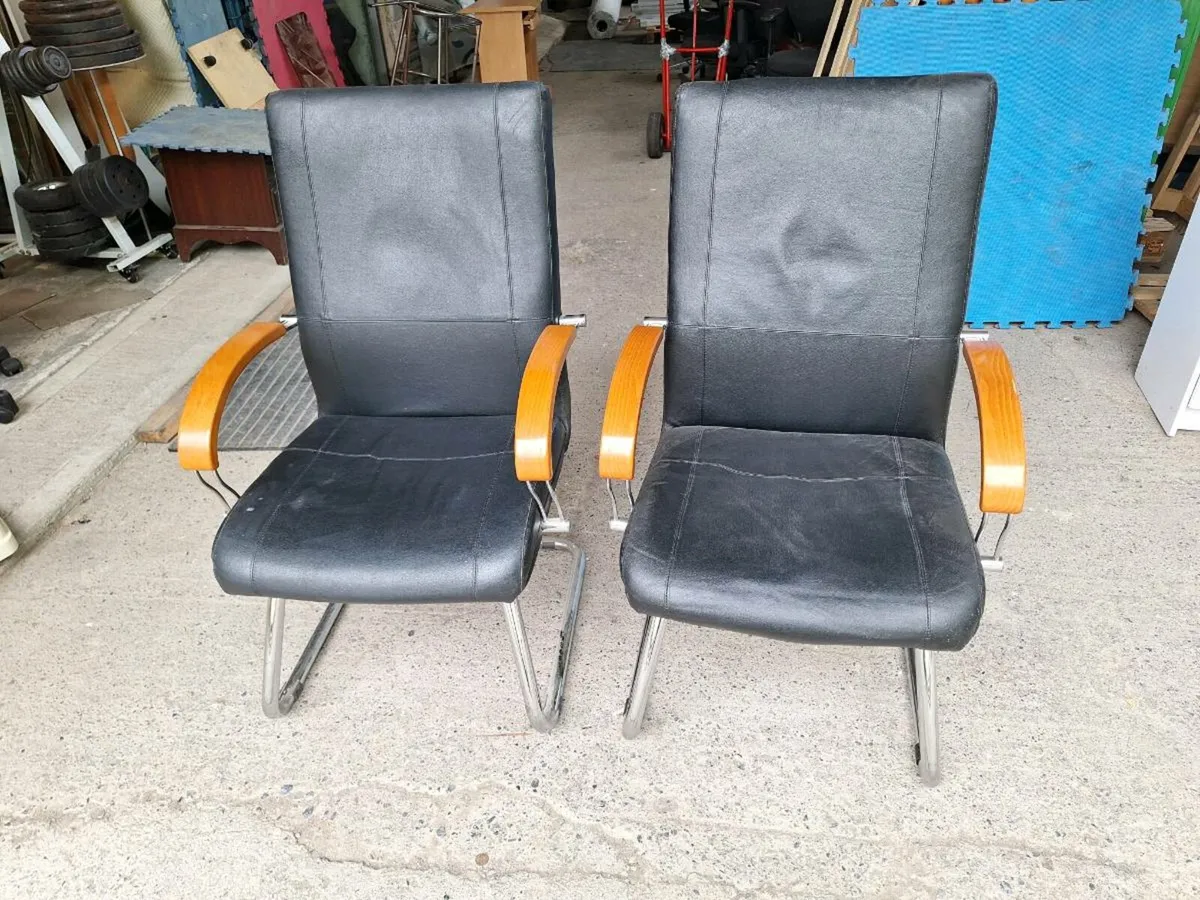 Pair of Office Cantilever Chairs (DELIVERY) - Image 2