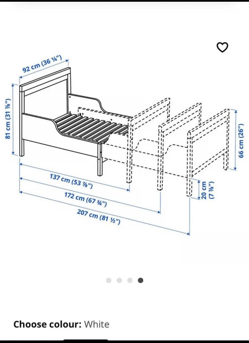Extendable Toddler bed - Image 2