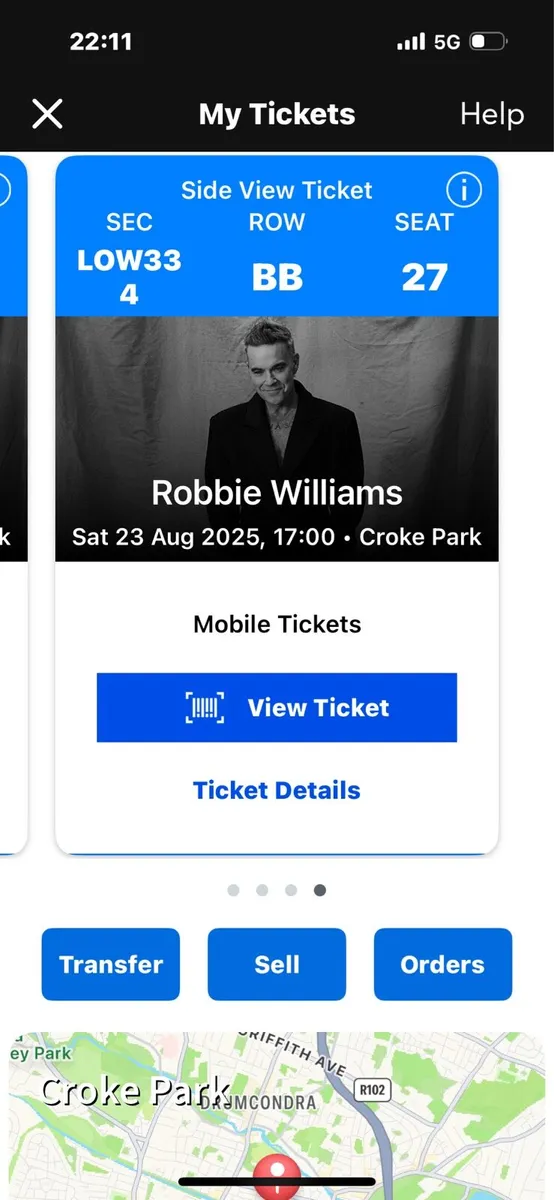 Robbie Williams Ticket