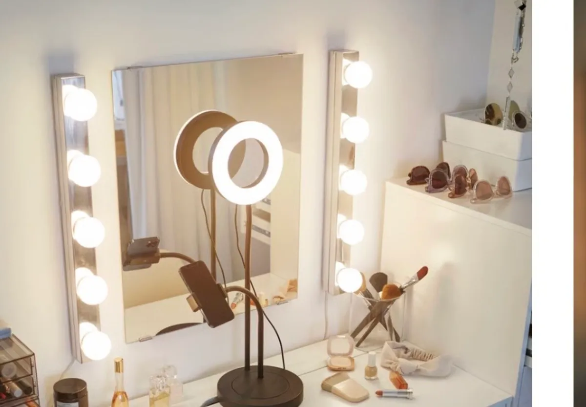 IKEA mirror with lights