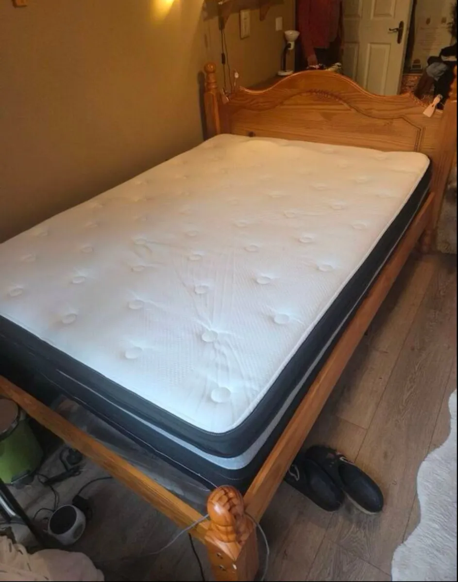Gorgeous 4 Ft 6” Solid Wooden Double Bed - Deliver - Image 1