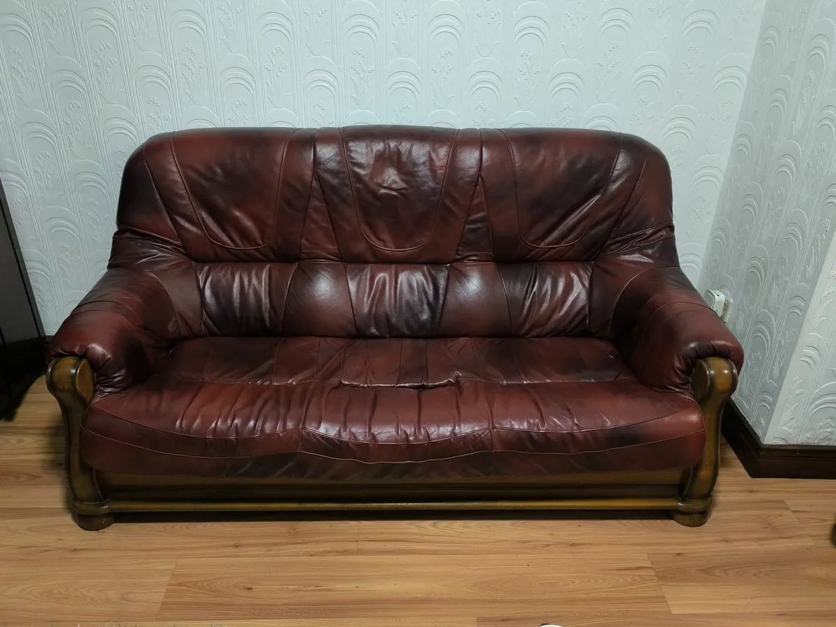 3 seat sofa, 2 arm chairs for sale - Image 1
