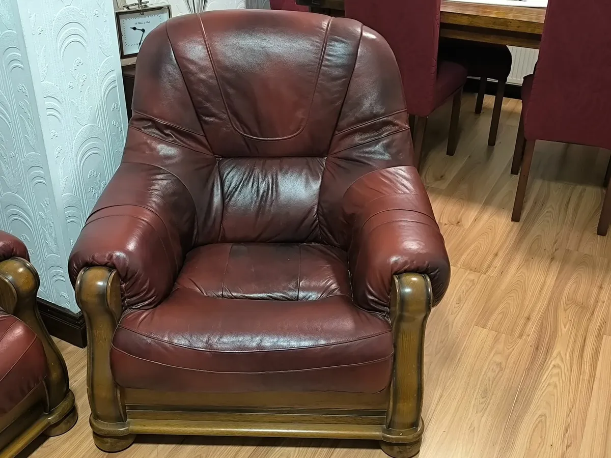 3 seat sofa, 2 arm chairs for sale - Image 2