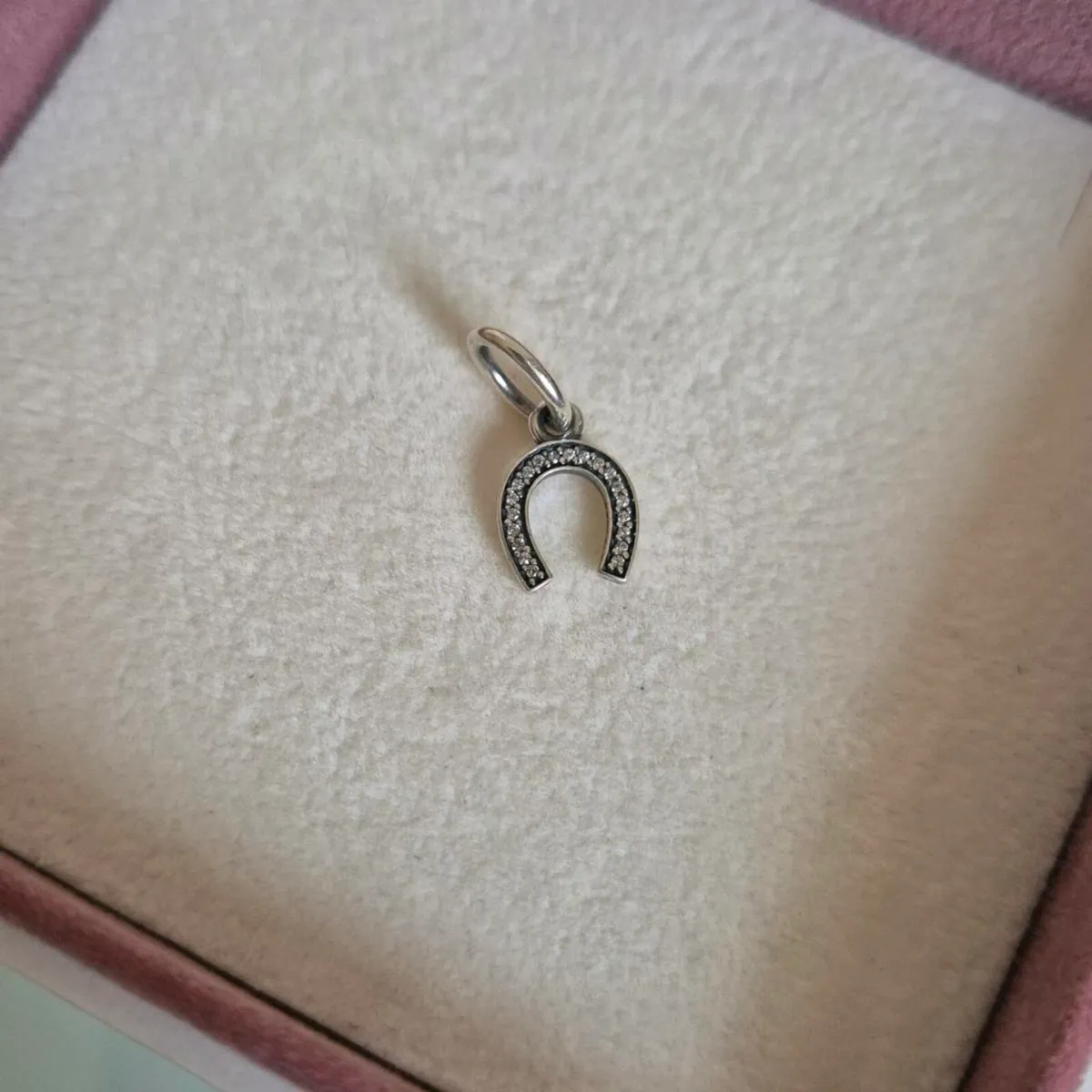 Pandora Pave Horseshoe Good Luck Dangle Charm - Image 2