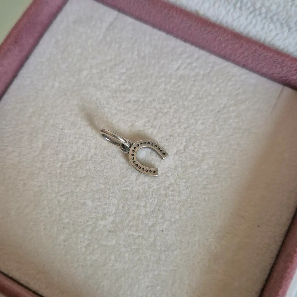 Pandora Pave Horseshoe Good Luck Dangle Charm - Image 3